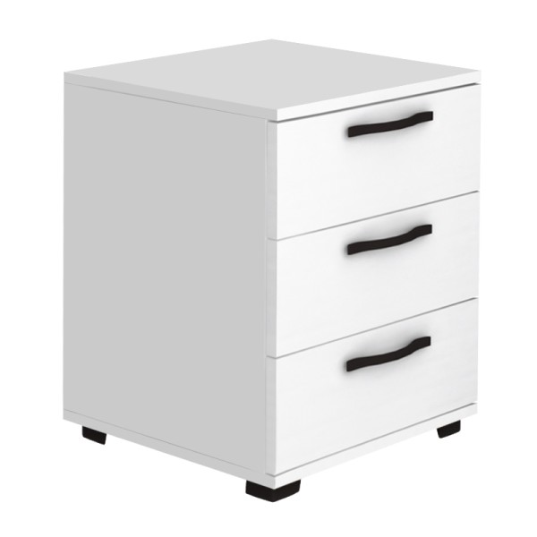 Κομοδίνο - Συρταριέρα γραφείου Roco Megapap χρώμα λευκό 40x39x57εκ.