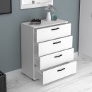 Συρταριέρα Velika Megapap χρώμα λευκό 73x44x96εκ.