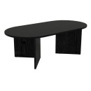 Τραπεζάκι σαλονιού Cortado Megapap χρώμα sencron black 120x60x39,6εκ.