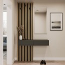 Έπιπλο εισόδου Elois Megapap χρώμα ανθρακί - sepet oak 96,6x26,8x195,5εκ.