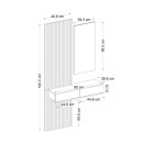 Έπιπλο εισόδου Elois Megapap χρώμα ανθρακί - sepet oak 96,6x26,8x195,5εκ.