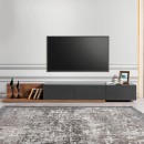 Έπιπλο τηλεόρασης Enstey Megapap επεκτεινόμενο χρώμα καρυδί - ανθρακί 260x41,8x33,5εκ.