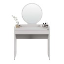 Τουαλέτα με καθρέπτη Curve Megapap χρώμα λευκό 90x47x142εκ.