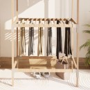 Ντουλάπα ρούχων ανοιχτή - Έπιπλο εισόδου ξύλινο - πλαστικό χρώμα φυσικό - μπεζ 75x46x156εκ.