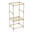 Ντουλάπα ρούχων ανοιχτή - Έπιπλο εισόδου ξύλινο - πλαστικό χρώμα φυσικό - μπεζ 75x46x156εκ.