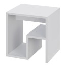 Τραπεζάκι βοηθητικό - Κομοδίνο Bon Megapap χρώμα λευκό 40x35x40εκ.