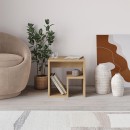 Τραπεζάκι βοηθητικό - Κομοδίνο Bon Megapap χρώμα sapphire oak 40x35x40εκ.