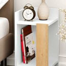 Κομοδίνο Elos Megapap χρώμα λευκό - saphhire oak 30x31,7x55εκ.