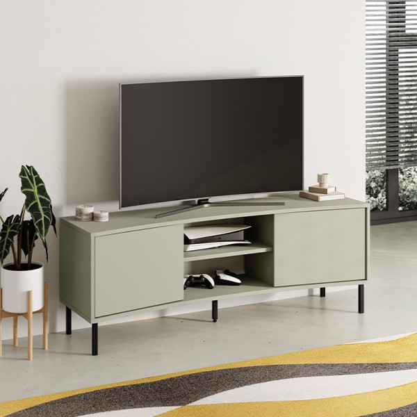 Έπιπλο τηλεόρασης Frem Megapap χρώμα ash green 150x40x55εκ.