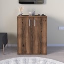 Παπουτσοθήκη - Ντουλάπι Manolo Megapap χρώμα καπνιστή καρυδιά 60x38x81,4εκ.