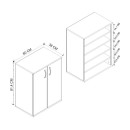 Παπουτσοθήκη - Ντουλάπι Manolo Megapap χρώμα ανθρακί 60x38x81,4εκ.