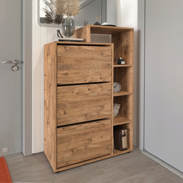 Παπουτσοθήκη Lego Megapap χρώμα pine oak 90x32x143εκ.