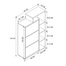 Παπουτσοθήκη Lego Megapap χρώμα pine oak 90x32x143εκ.