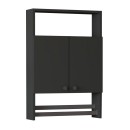 Ντουλάπι μπάνιου επιτοίχιο Ela Megapap χρώμα ανθρακί 60x15x87εκ.