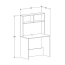 Γραφείο εργασίας Trendline Megapap χρώμα λευκό 90x52x148εκ.
