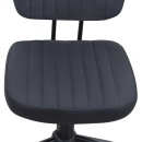 Καρέκλα γραφείου Romano Megapap από τεχνόδερμα χρώμα μαύρο 46x53x79/86εκ.