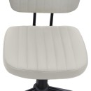 Καρέκλα γραφείου Romano Megapap από τεχνόδερμα χρώμα λευκό 46x53x79/86εκ.