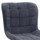 Καρέκλα τραπεζαρίας Chiara Megapap ανθρακί ύφασμα - μεταλλικό μαύρο πόδι 48x58x81εκ. | Σετ 2 τεμ