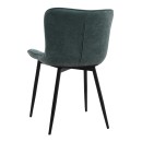 Καρέκλα τραπεζαρίας Chiara Megapap πράσινο ύφασμα - μεταλλικό μαύρο πόδι 48x58x81εκ. | Σετ 2 τεμ