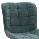 Καρέκλα τραπεζαρίας Chiara Megapap πράσινο ύφασμα - μεταλλικό μαύρο πόδι 48x58x81εκ. | Σετ 2 τεμ