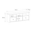 Έπιπλο τηλεόρασης Mahen Megapap χρώμα sapphire oak 140x35x49,8εκ.