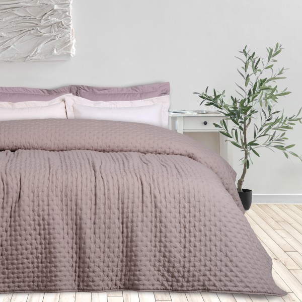 DAS HOME ΚΟΥΒΕΡΛΙ ΥΠΕΡΔΙΠΛΟ HAPPY 9628 DARK TAUPE