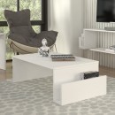 Τραπεζάκι σαλονιού Regnar Megapap χρώμα λευκό 100,6x55x31,8εκ.