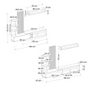 Σύνθεση τηλεόρασης Vermont Megapap χρώμα ανθρακί - sepet oak 180x40x193,8εκ.