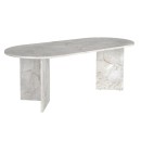 Τραπέζι Cortado Megapap χρώμα λευκό εφέ μαρμάρου 200x90x74εκ.