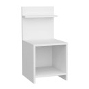 Κομοδίνο Ulman Megapap χρώμα λευκό 35x37x72εκ.