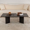 Τραπεζάκι σαλονιού Sabin Megapap χρώμα black wood 119x60x40εκ.