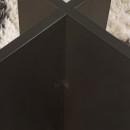 Τραπεζάκι σαλονιού Vetrino Megapap γυάλινο χρώμα black wood 105x65x40εκ.