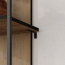 Βιβλιοθήκη Archy Megapap χρώμα ανοιχτό καρυδί 53x31,7x180εκ.