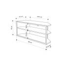 Έπιπλο τηλεόρασης γωνιακό Echo Megapap χρώμα γκρι ρετρό 98x37x45εκ.