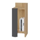 Κομοδίνο Elos Megapap δεξί χρώμα sapphire oak - ανθρακί 25x27x60εκ.