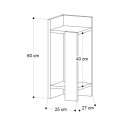 Κομοδίνο Elos Megapap αριστερό χρώμα black wood 25x27x60εκ.