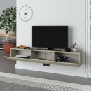 Έπιπλο τηλεόρασης επιτοίχιο Francy Megapap χρώμα ash green 180x30x30εκ.
