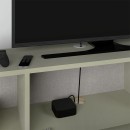 Έπιπλο τηλεόρασης επιτοίχιο Francy Megapap χρώμα ash green 180x30x30εκ.