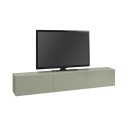 Έπιπλο τηλεόρασης επιτοίχιο Francy Megapap χρώμα ash green 180x30x30εκ.