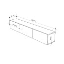 Έπιπλο τηλεόρασης επιτοίχιο Francy Megapap χρώμα ash green 180x30x30εκ.