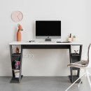 Γραφείο εργασίας Papillon Megapap χρώμα ανθρακί - λευκό 137x60x75εκ