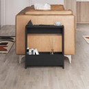 Τραπεζάκι βοηθητικό Simpi Megapap χρώμα black wood 55x20x60εκ.