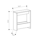 Τραπεζάκι βοηθητικό Simpi Megapap χρώμα black wood 55x20x60εκ.