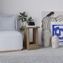 Τραπεζάκι βοηθητικό Tasos Megapap χρώμα sepet oak 30x30x50,3εκ.