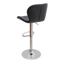 Σκαμπό μπαρ Dolores Megapap με ρυθμιζόμενο ύψος PU μαύρο - βάση χρωμίου 45,5x38x89/109εκ. | Σετ 2 τεμ