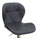 Σκαμπό μπαρ Dolores Megapap με ρυθμιζόμενο ύψος PU μαύρο - βάση χρωμίου 45,5x38x89/109εκ. | Σετ 2 τεμ