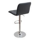 Σκαμπό μπαρ Carmelo Megapap με ρυθμιζόμενο ύψος PU μαύρο - βάση χρωμίου 45x42x90/113εκ. | Σετ 2 τεμ