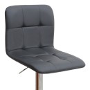 Σκαμπό μπαρ Carmelo Megapap με ρυθμιζόμενο ύψος PU μαύρο - βάση χρωμίου 45x42x90/113εκ. | Σετ 2 τεμ