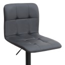 Σκαμπό μπαρ Carmelo Megapap με ρυθμιζόμενο ύψος PU μαύρο - βάση μαύρο ματ 45x42x90/113εκ. | Σετ 2 τεμ