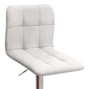 Σκαμπό μπαρ Carmelo Megapap με ρυθμιζόμενο ύψος PU λευκό - βάση χρωμίου 45x42x90/113εκ. | Σετ 2 τεμ